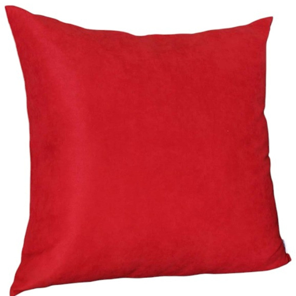 Set of Two 22" Red Throw Pillow Covers-4