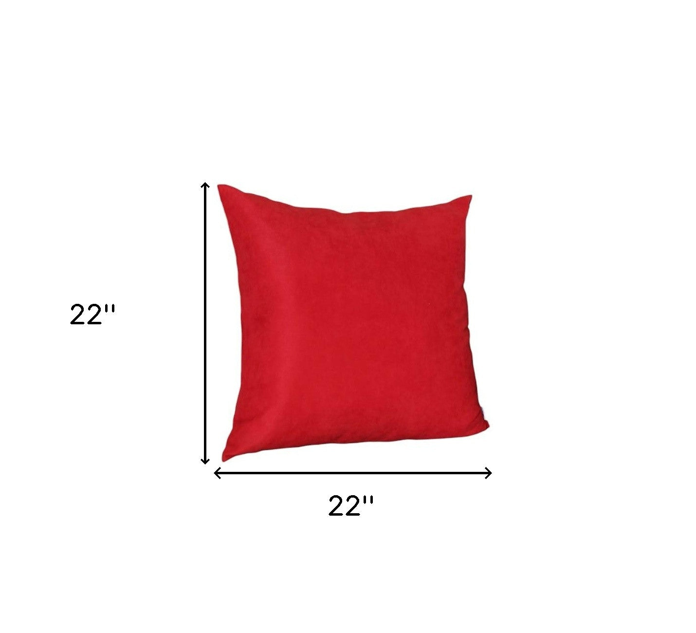 Set of Two 22" Red Throw Pillow Covers-7