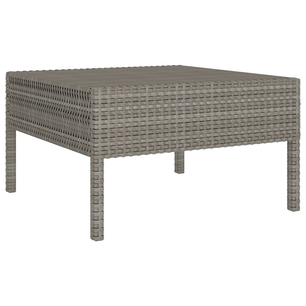 vidaXL 8 Piece Patio Lounge Set with Cushions Poly Rattan Gray-1