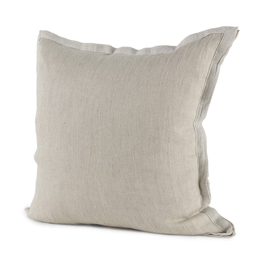 Cream Bordered Pillow Cover-0