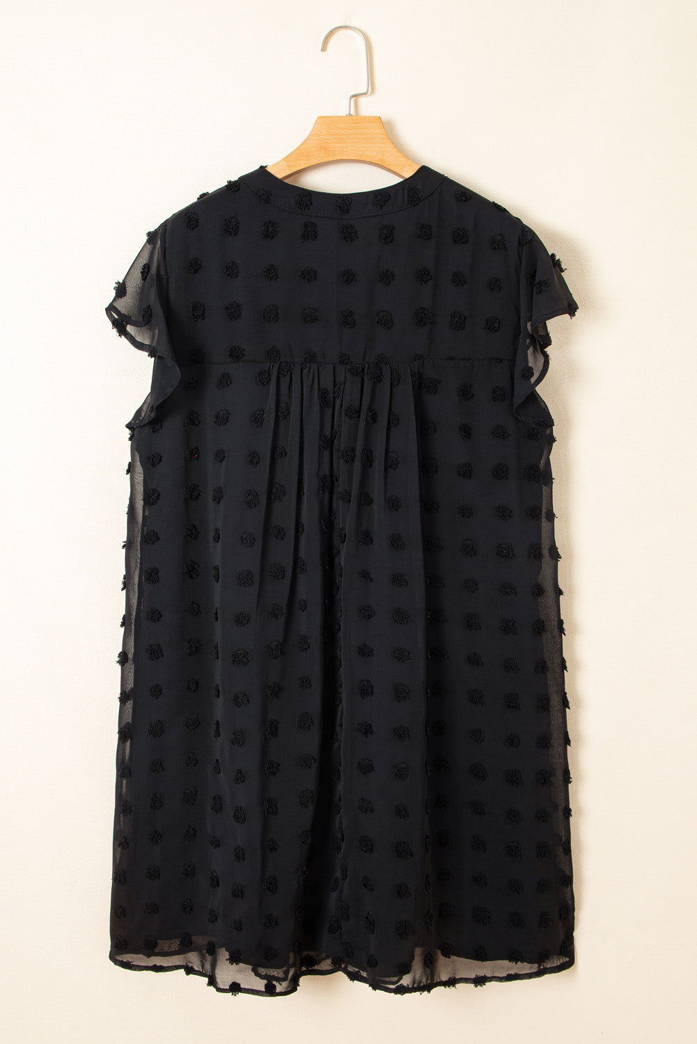 Lilith Plus Size Dotty Textured Ruffled Dress-3