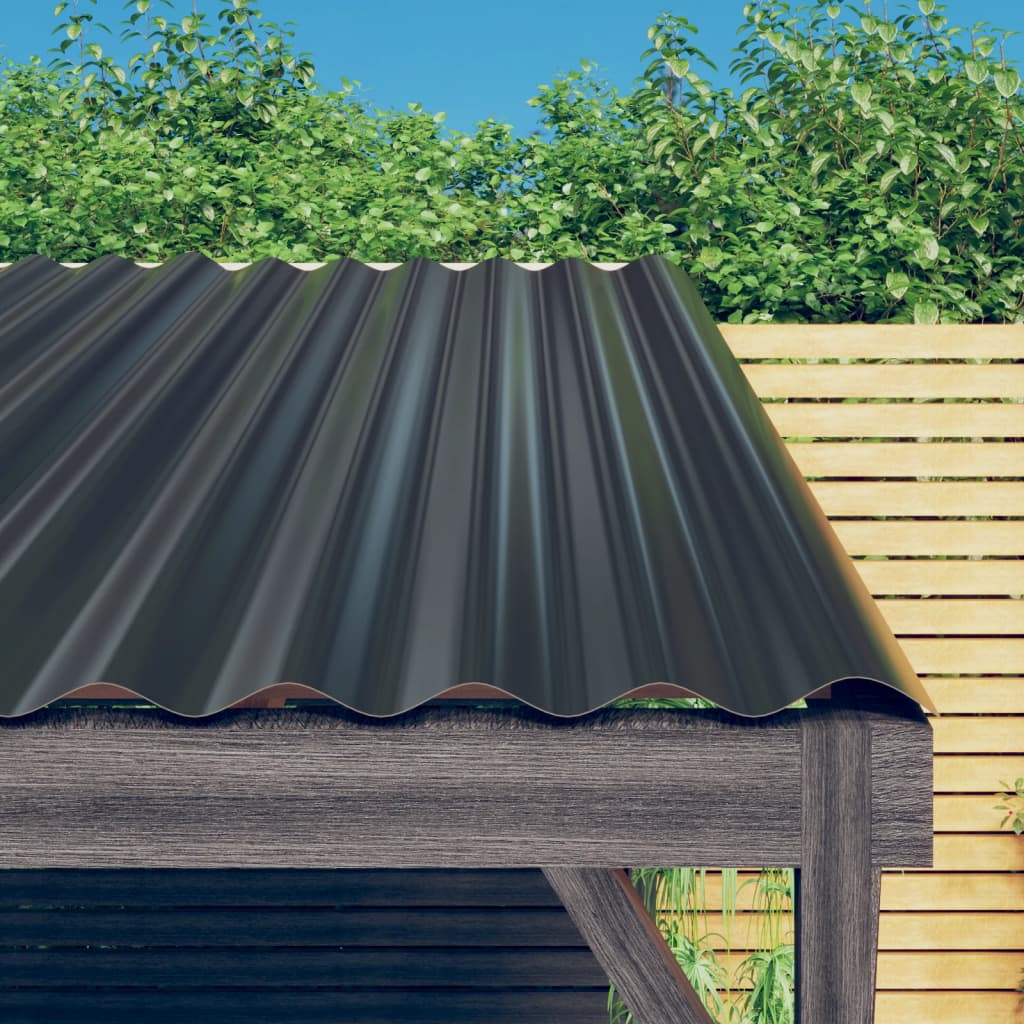 vidaXL Roof Panels Roofing Material Sheet Garage Sheds Powder-coated Steel-5