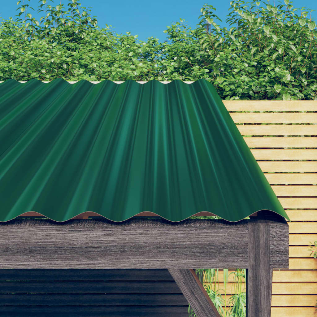 vidaXL Roof Panels Roofing Material Sheet Garage Sheds Powder-coated Steel-9