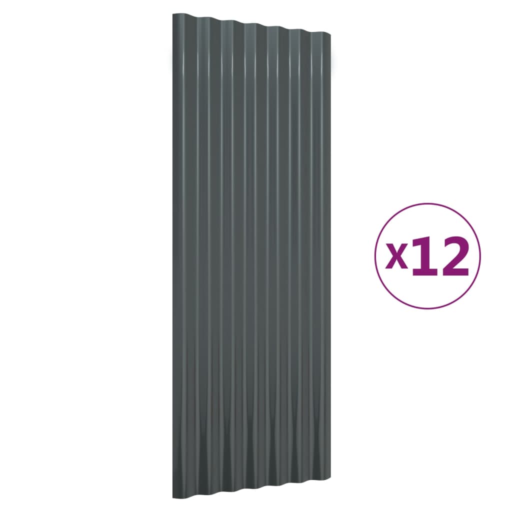 vidaXL Roof Panels Roofing Material Sheet Garage Sheds Powder-coated Steel-1