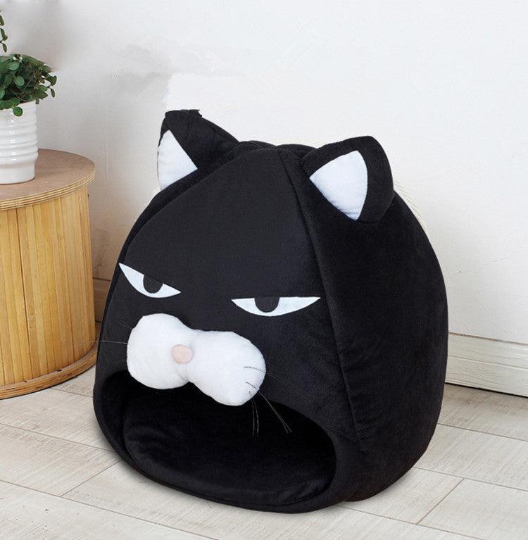 Cozy Haven Cat Bed: Plush Nest For Your Feline Friend-1